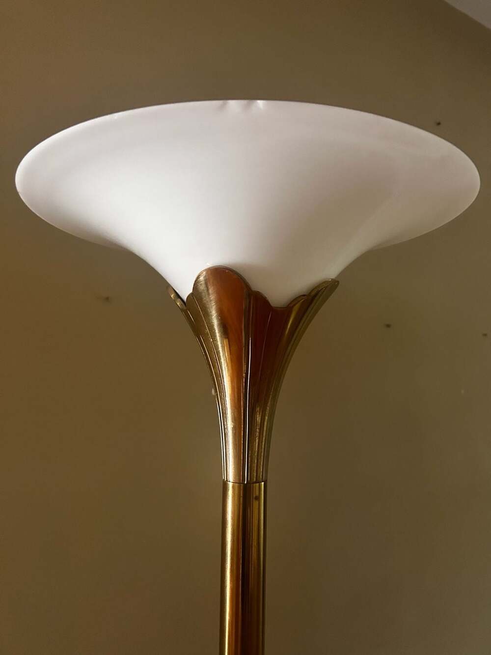 Vintage Stiffel Model 2006 Brass Torchiere Floor Lamp